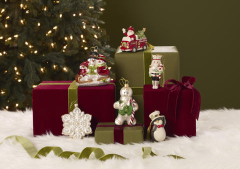 Lenox ornament hanging in tree adding classic charm and subtle holiday sparkle