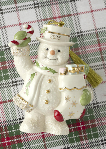 Lenox ornament in packaging with label, ready-to-gift presentation and protection