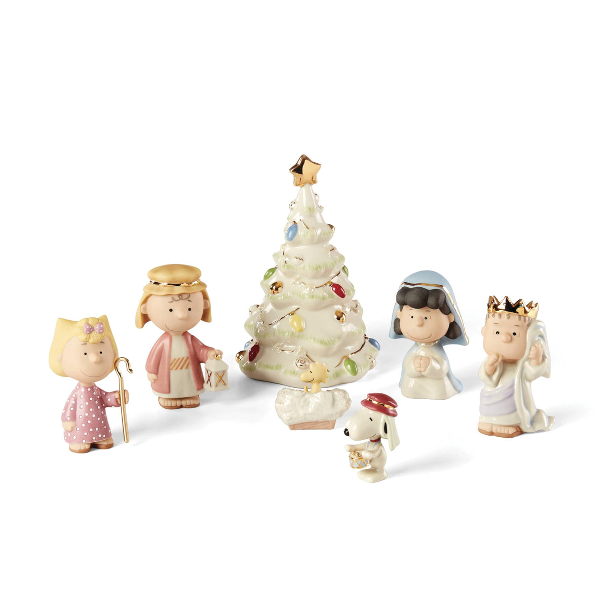Lenox Peanuts front display showing all characters and festive charm