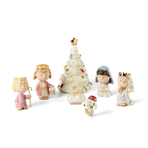 Lenox Peanuts front display showing all characters and festive charm