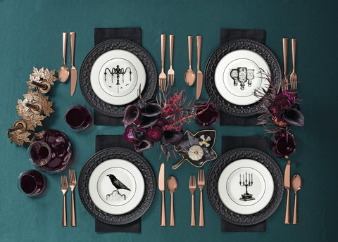 Lenox plate next to fork showing scale and perfect dessert portion size