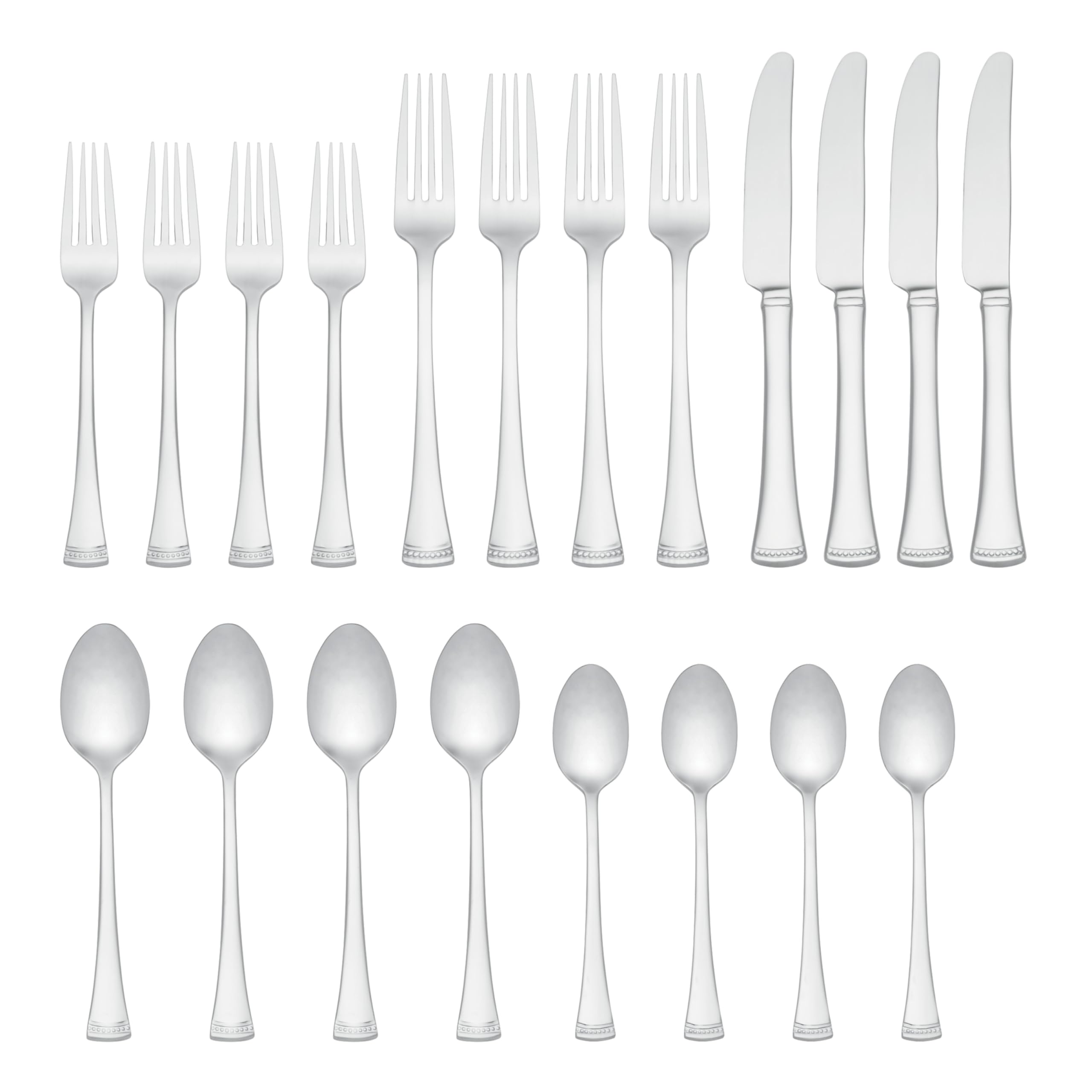 Lenox Portola dinner fork close-up highlighting balanced weight and ergonomic grip