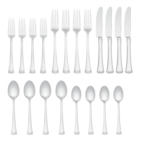 Lenox Portola dinner fork close-up highlighting balanced weight and ergonomic grip