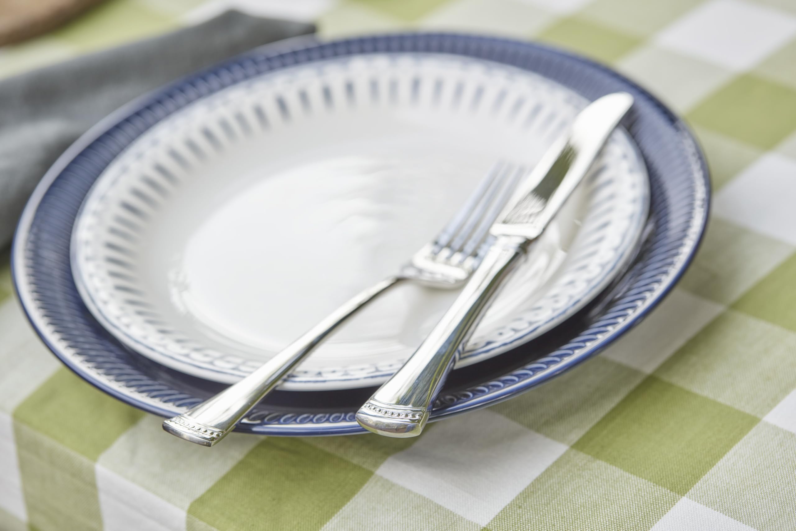 Lenox Portola pieces in dishwasher conveying dishwasher-safe convenience and lasting shine