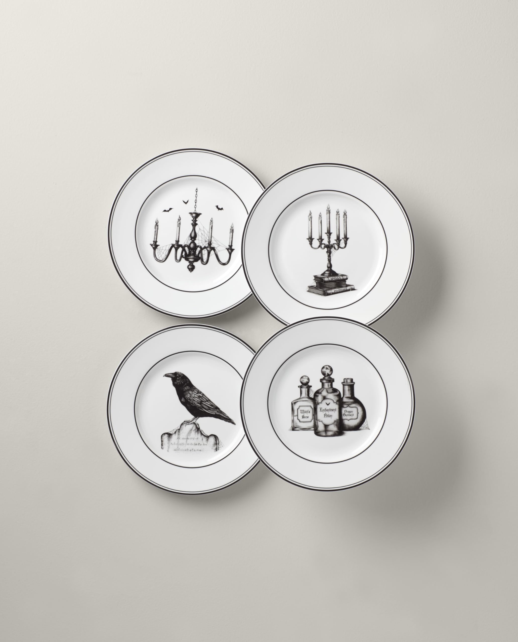 Lenox raven plate closeup highlighting hand-drawn detail and collector appeal