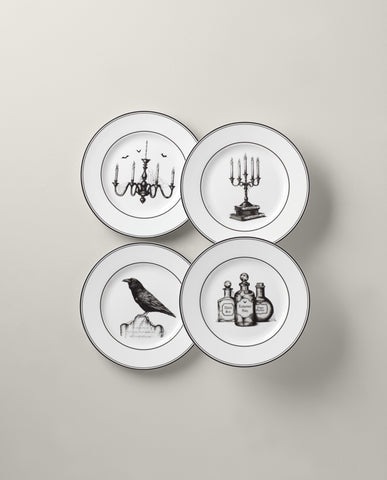 Lenox raven plate closeup highlighting hand-drawn detail and collector appeal
