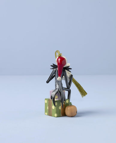 Lenox Santa Jack hanging on tree adding quirky holiday personality