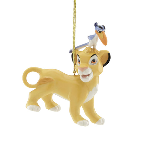 Lenox Simba and Zazu front view showcasing porcelain detail and festive charm