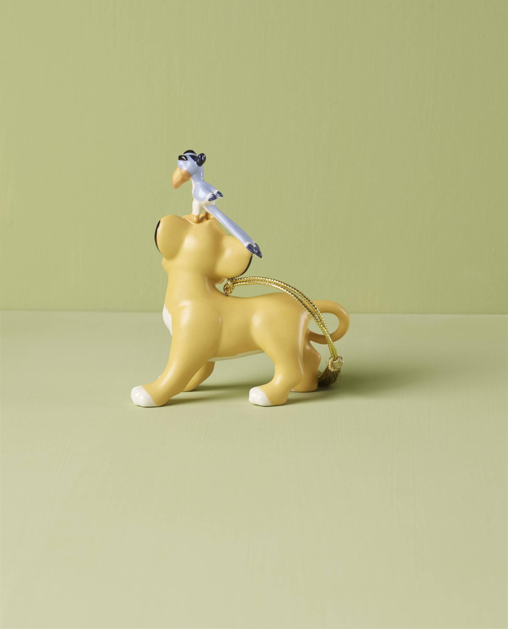 Lenox side profile of Simba and Zazu showing sculpted contours and texture