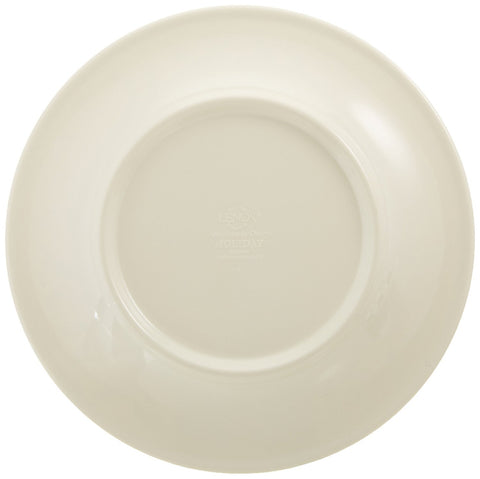 Lenox plate next to a hand showing scale for convenient, compact appetizer servings