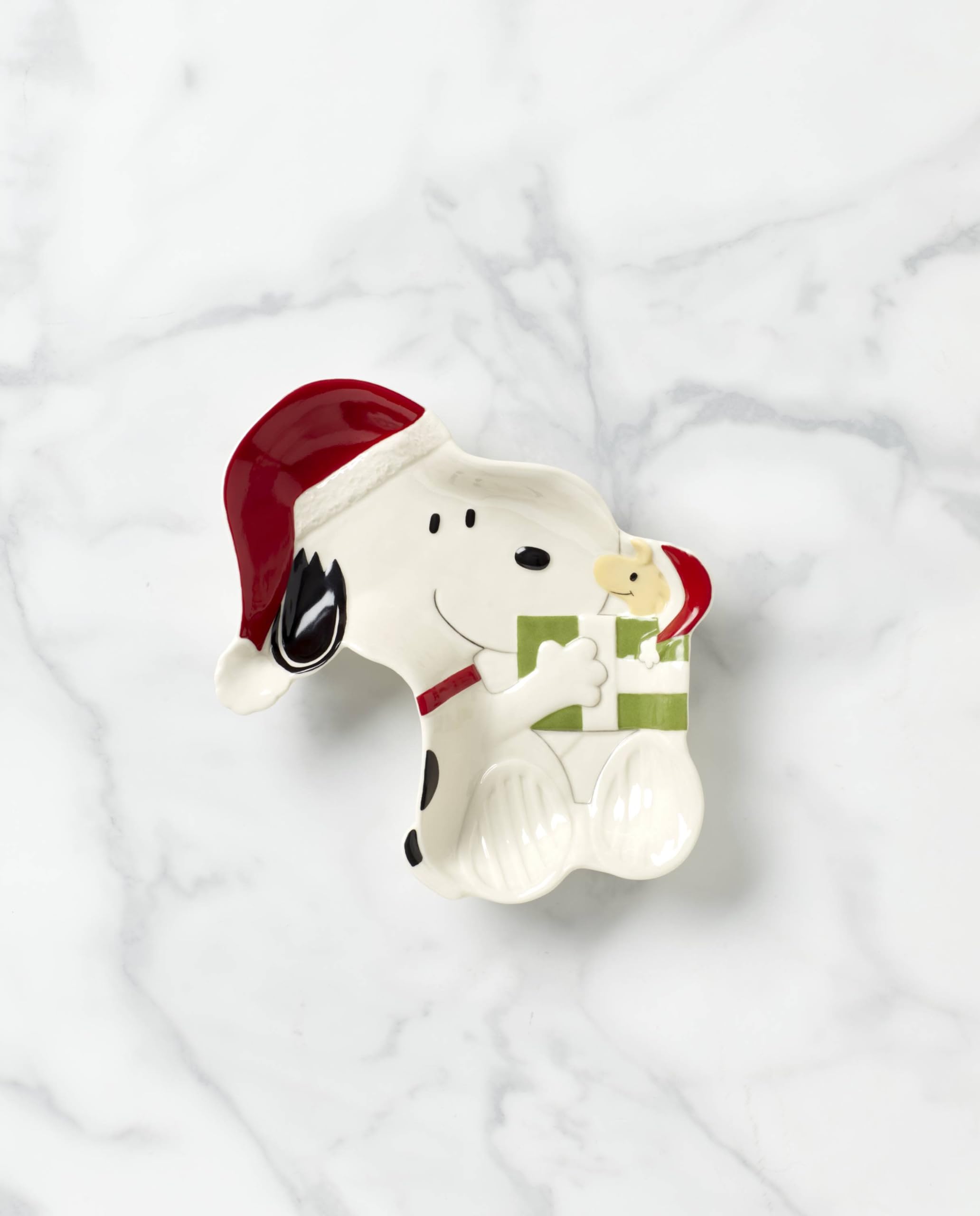 Lenox Snoopy close-up of painted Snoopy and Woodstock details offering charming appeal
