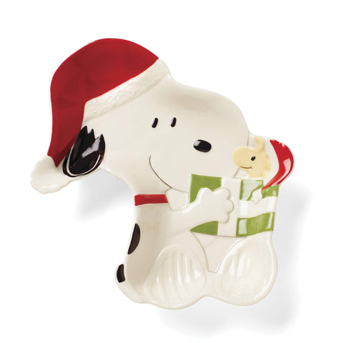 Lenox Snoopy front view showing festive illustration and glossy finish for cheerful display