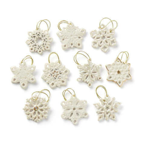 Lenox snowflake front packaging showing neat boxed set and easy gifting
