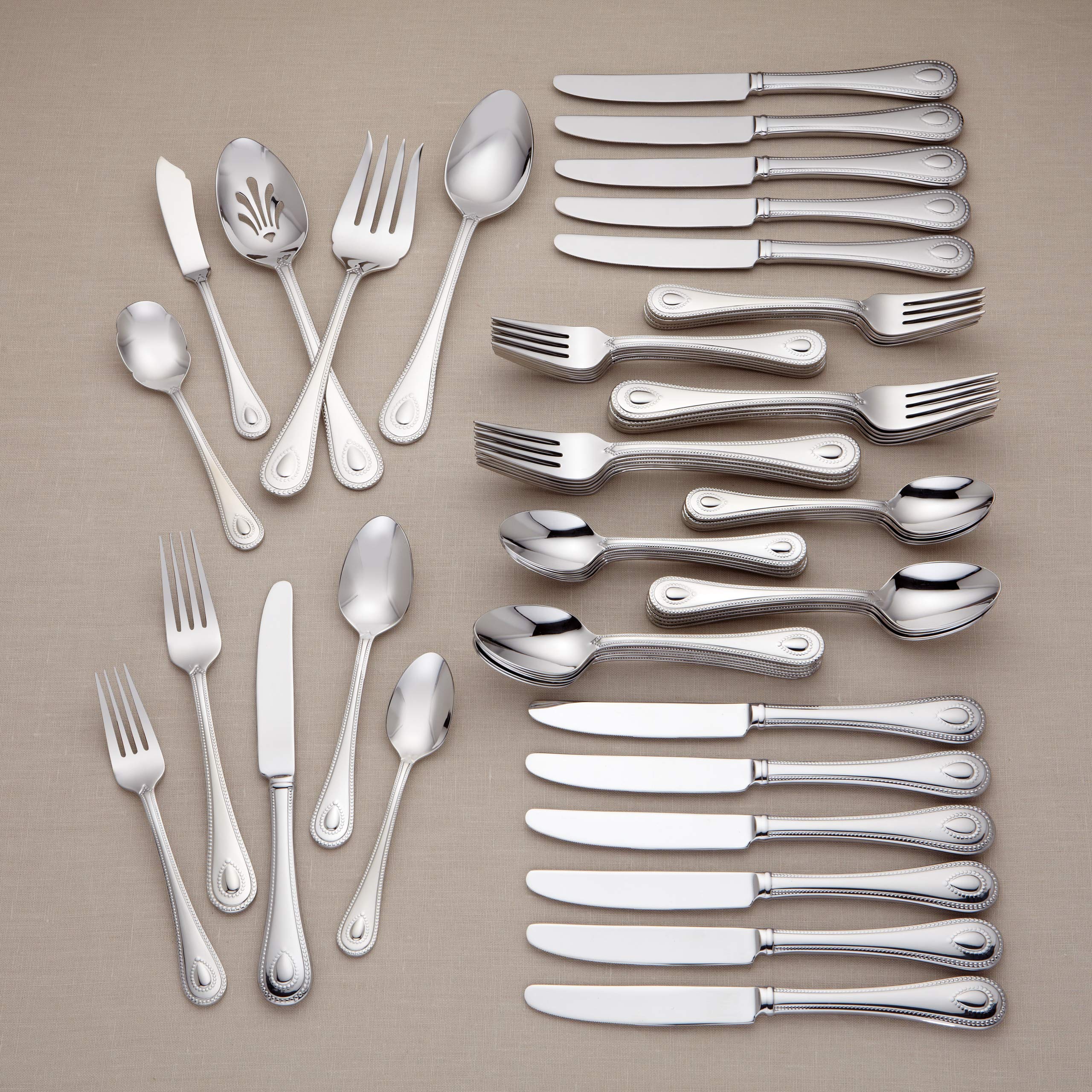 Lenox formal tablescape with flatware coordinated to dinnerware for elegant meals