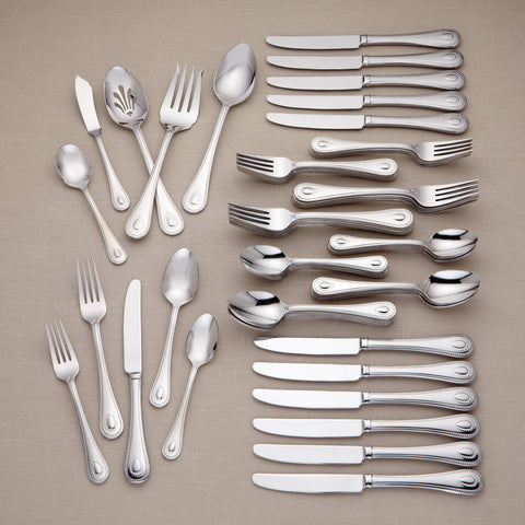 Lenox formal tablescape with flatware coordinated to dinnerware for elegant meals