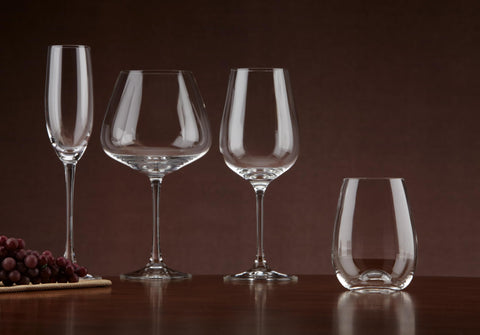 Lenox glasses in dishwasher rack showing dishwasher-safe convenience