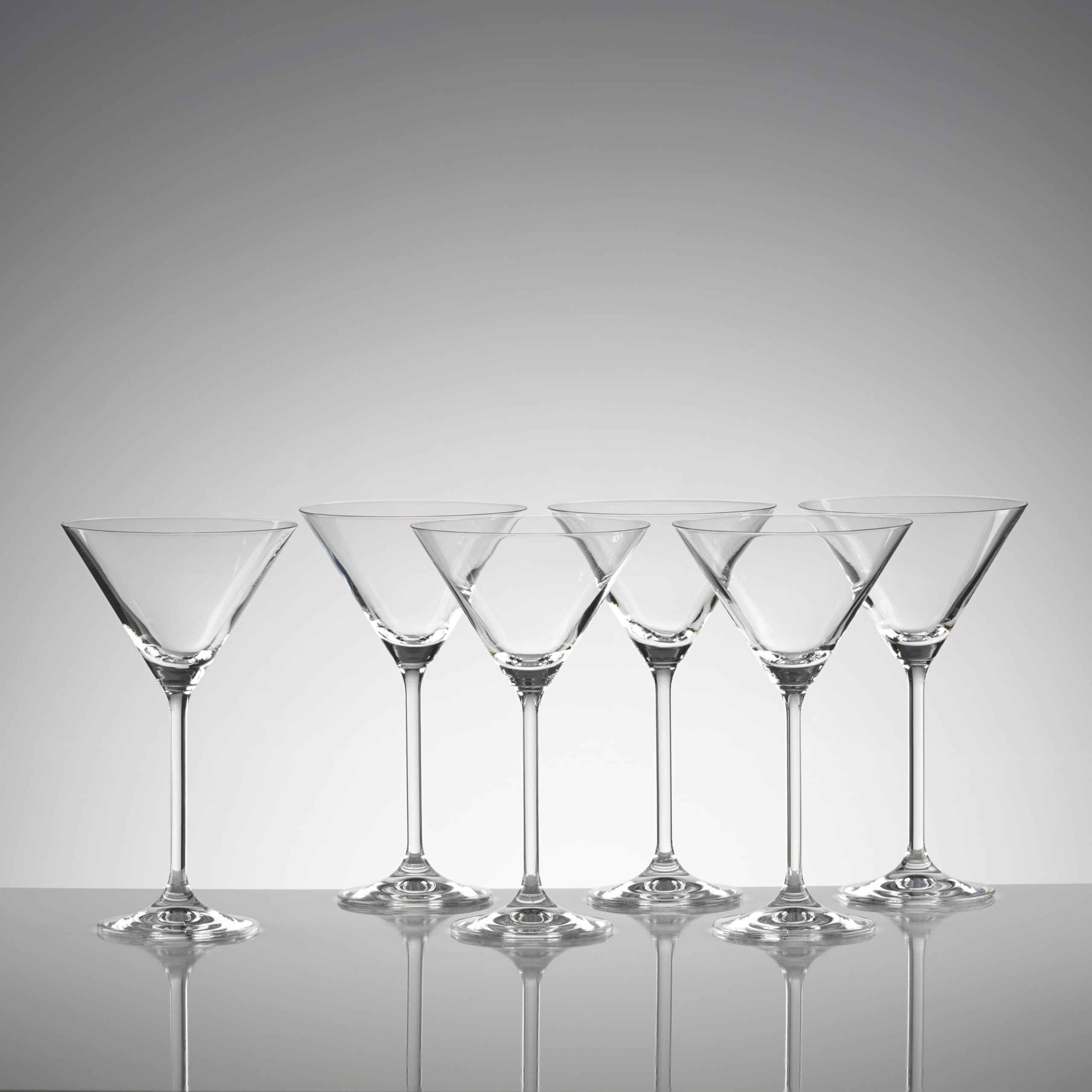 Lenox six glasses arranged for entertaining showing coordinated table setting