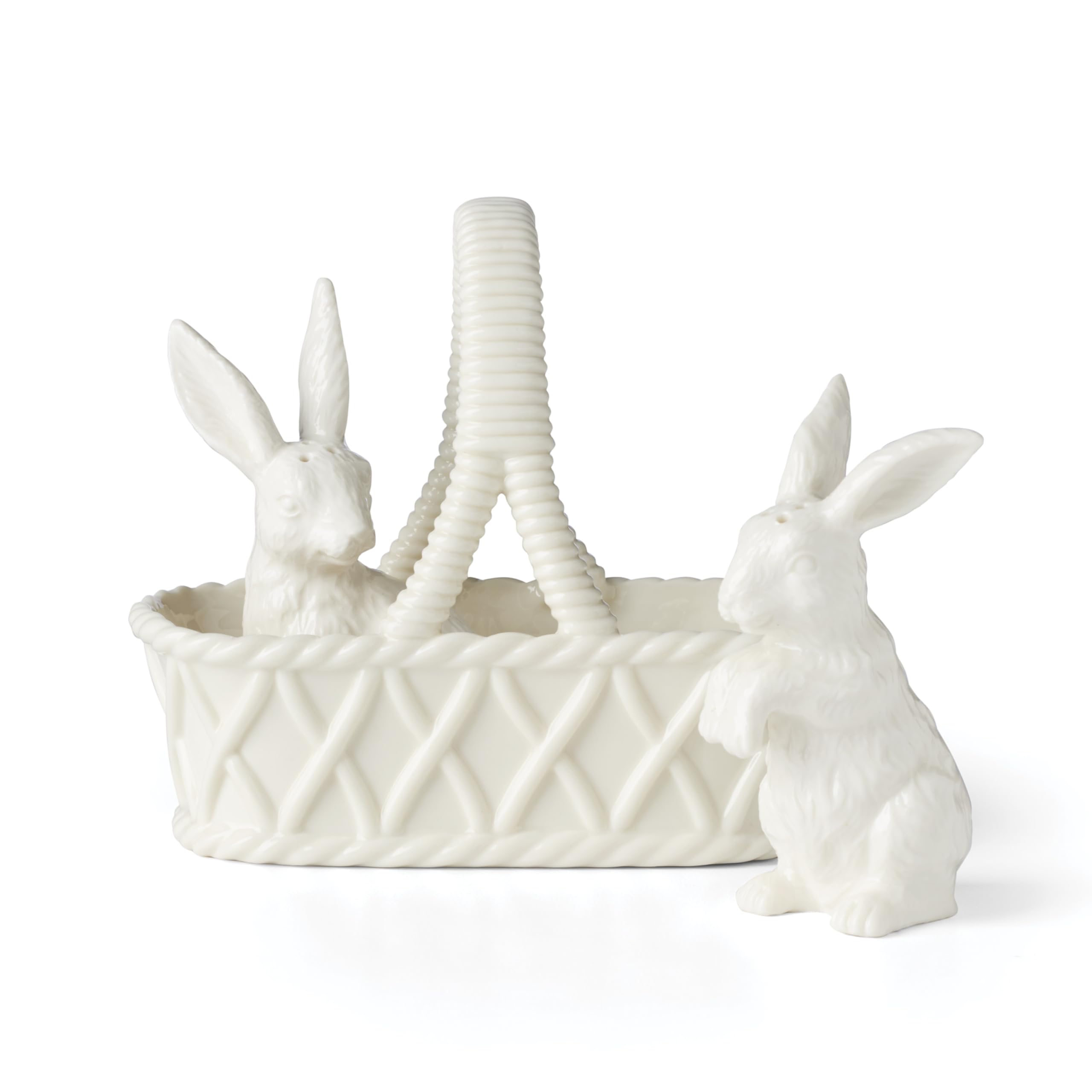 Lenox basket stand holding bunny shakers neatly for organized display