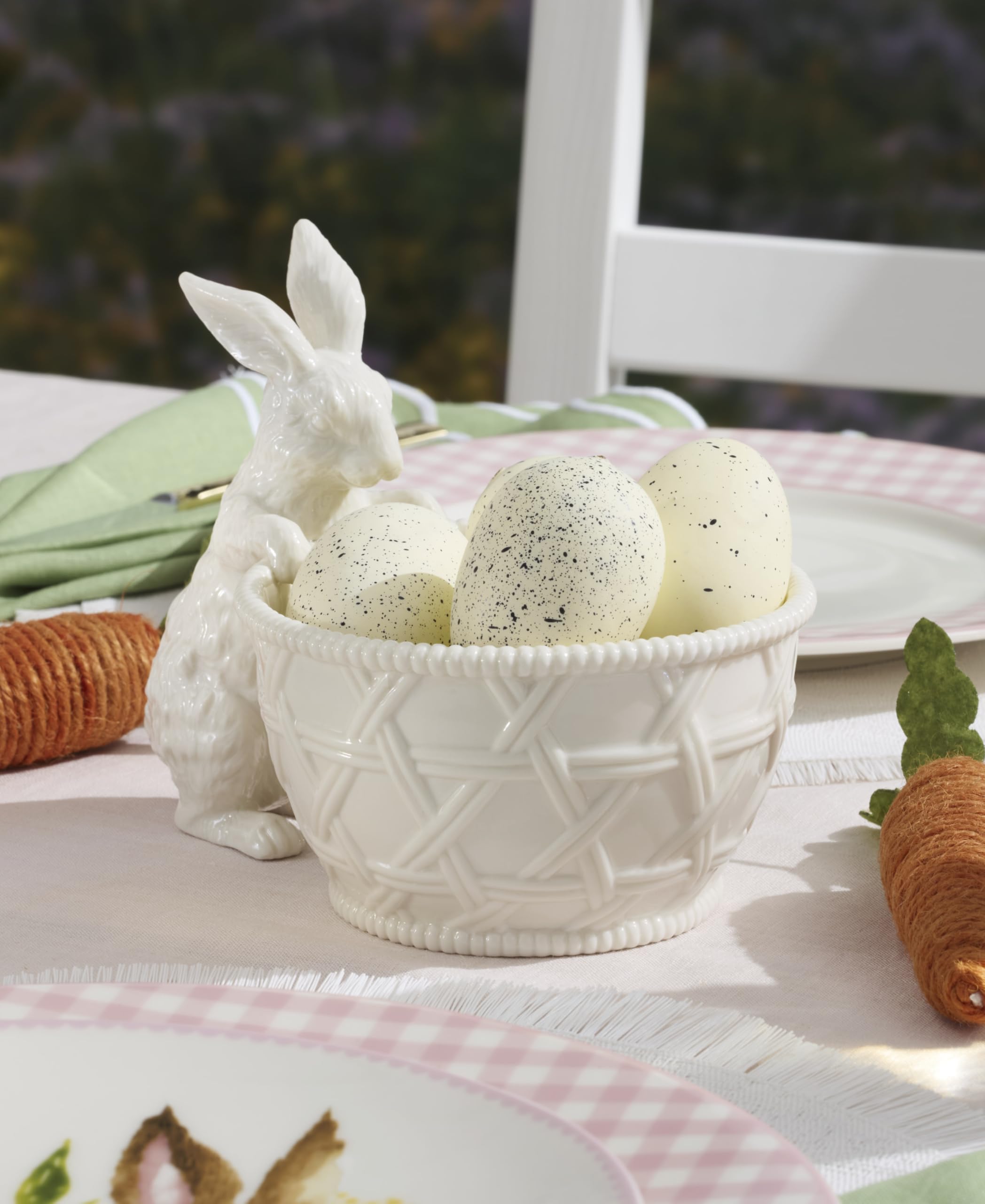 Lenox Wicker Creek Bunny close-up of glossy finish showing durable polished surface