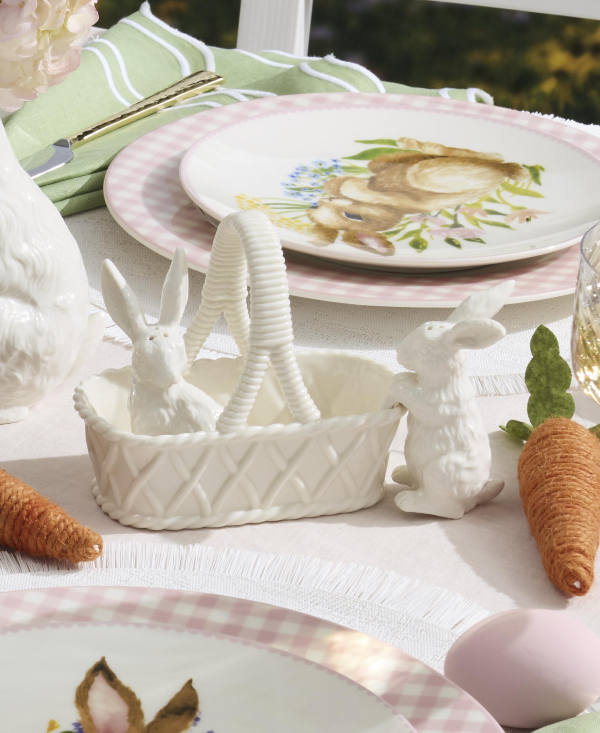 Lenox shaker next to fork showing scale for tabletop placement guidance