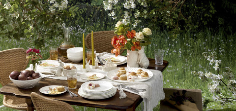 Lenox vase in a styled tablescape demonstrating coordinated spring and Easter décor