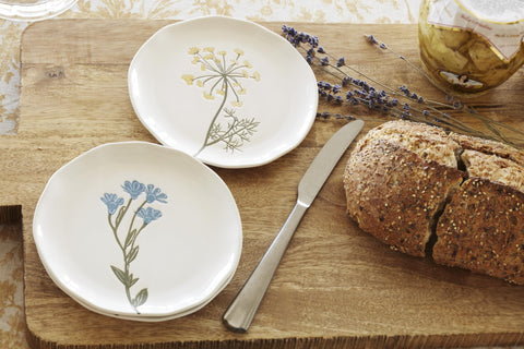 Lenox plate next to fork and napkin demonstrating size and serving scale