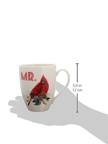 lenox close-up of cardinal detail and glossy porcelain, highlights decorative artwork and durability