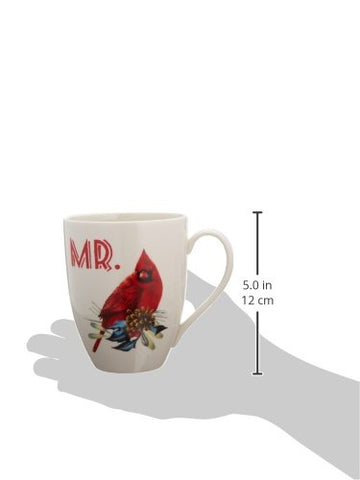 lenox close-up of cardinal detail and glossy porcelain, highlights decorative artwork and durability