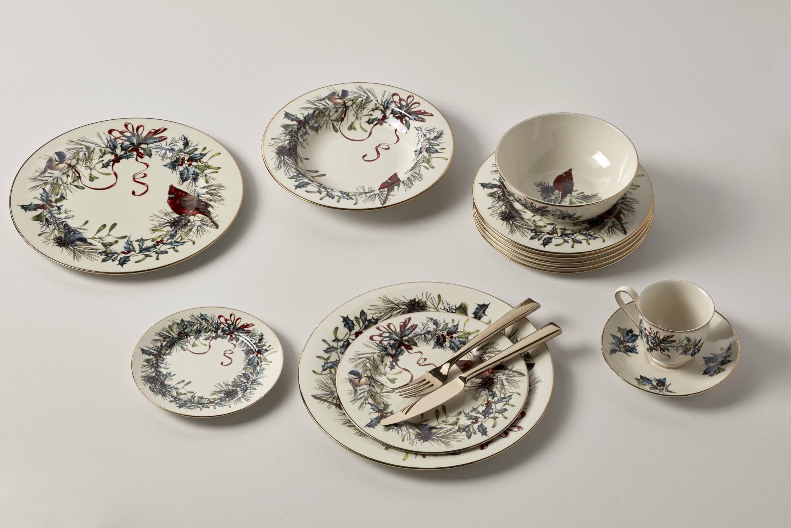 Lenox stacked plates demonstrating storage convenience and durability