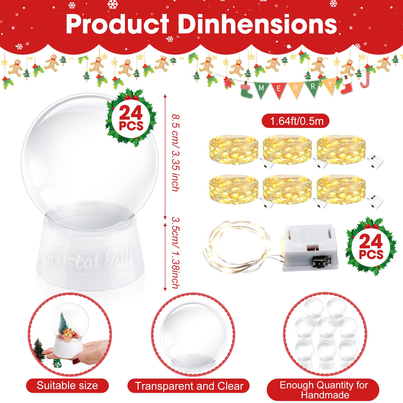 Lenwen globe filled with miniature tree and glitter showing personalized decoration benefit
