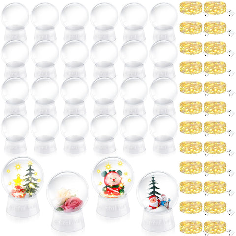 Lenwen clear globe front packaging showing 4-inch globe and white base benefit durable crafting