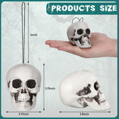 Lenwen skulls hanging on a tree creating spooky atmosphere and easy display