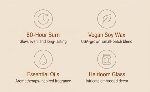 LEOBEN COMPANY wax close-up highlighting smooth vegan soy texture and clean burn