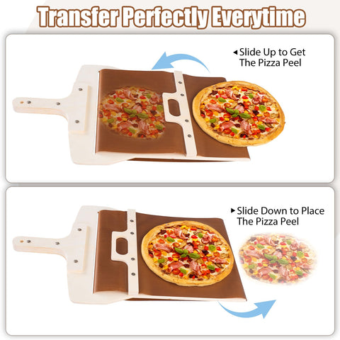 Leozzo non-stick cloth closeup showing PTFE texture for easy pizza sliding
