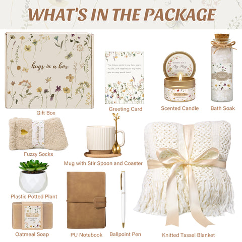 Lepiche gift contents arranged on a table demonstrating ease of use and presentation