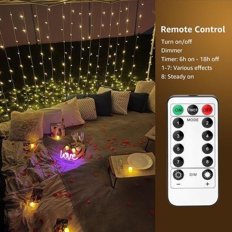 Lepro Lighting EVER remote controller detail showing mode and timer buttons