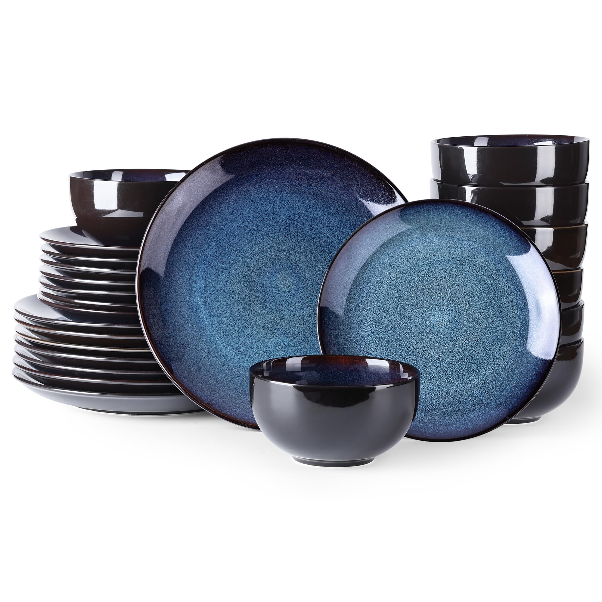 LERATIO front view of full 24-piece set, elegant table impact