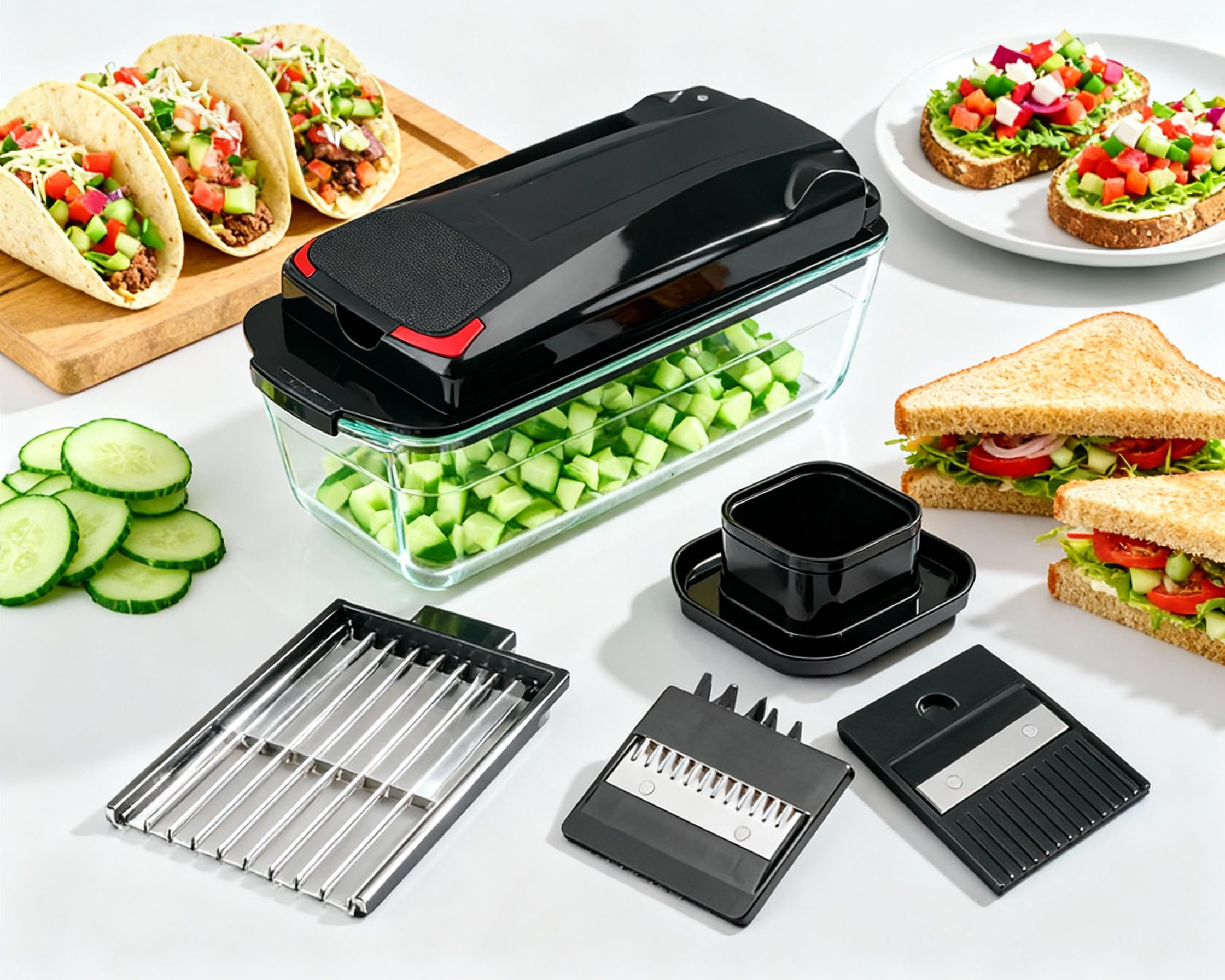 Le'raze grating cheese in use for fast meal finishing