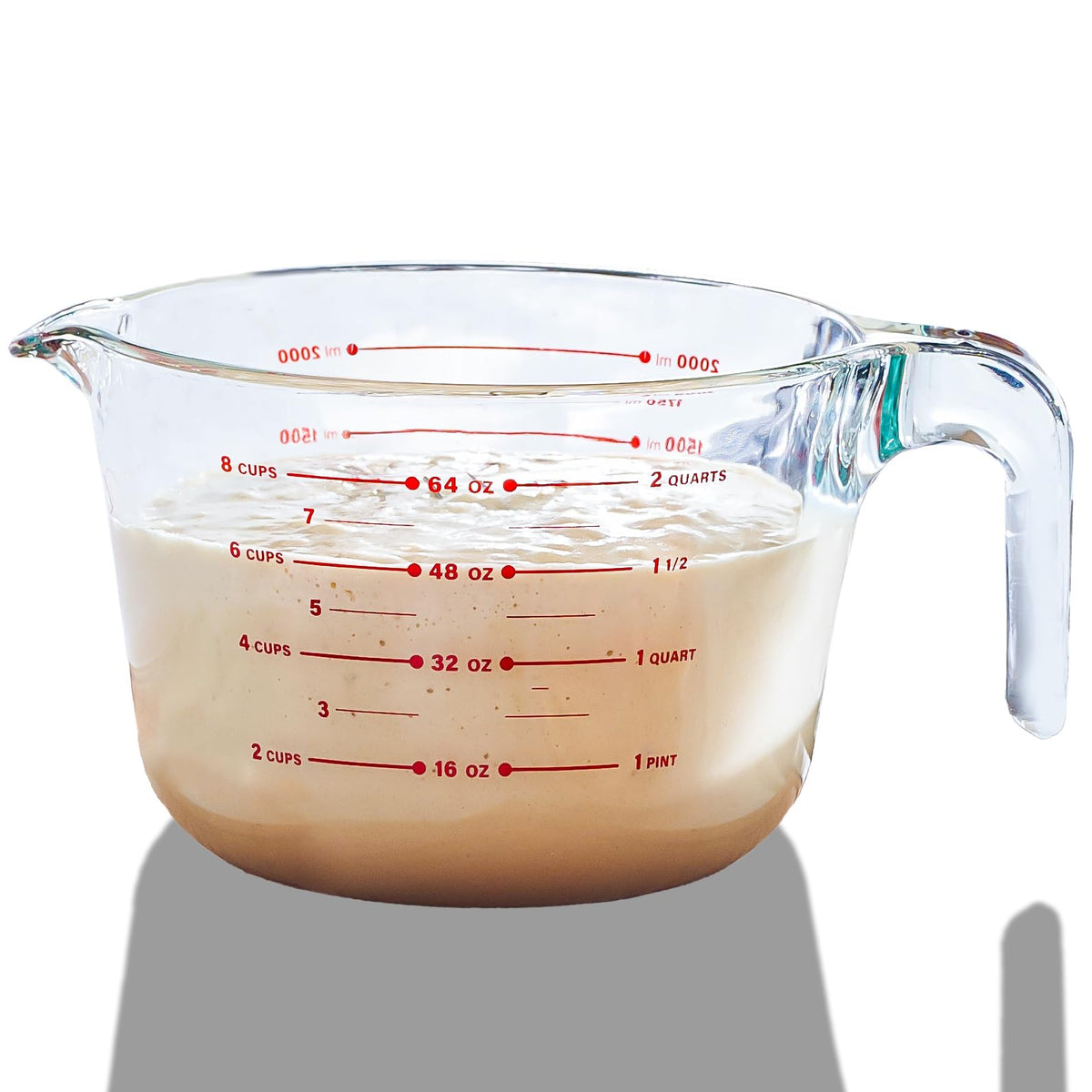 Le'raze front view measuring cup showing clear capacity for easy portioning