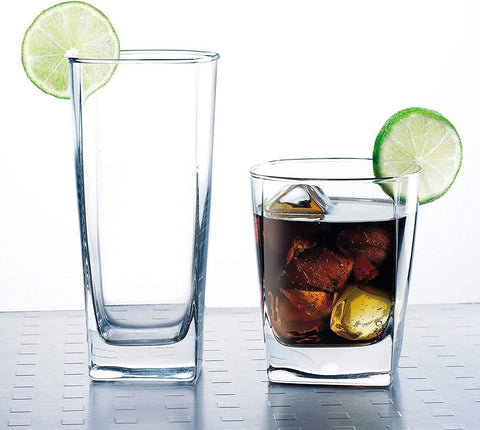 Le'raze glasses beside plates demonstrating coordinated table styling