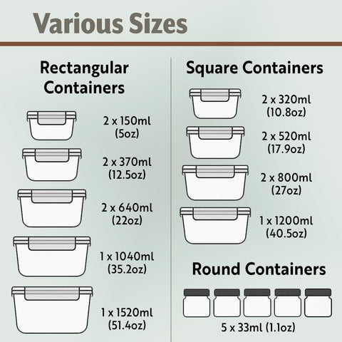 Le'raze stacked containers neatly organized in fridge showing space-saving and visibility benefit