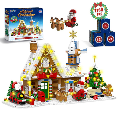 Letapapa front view of completed gingerbread house showing festive façade and warmth