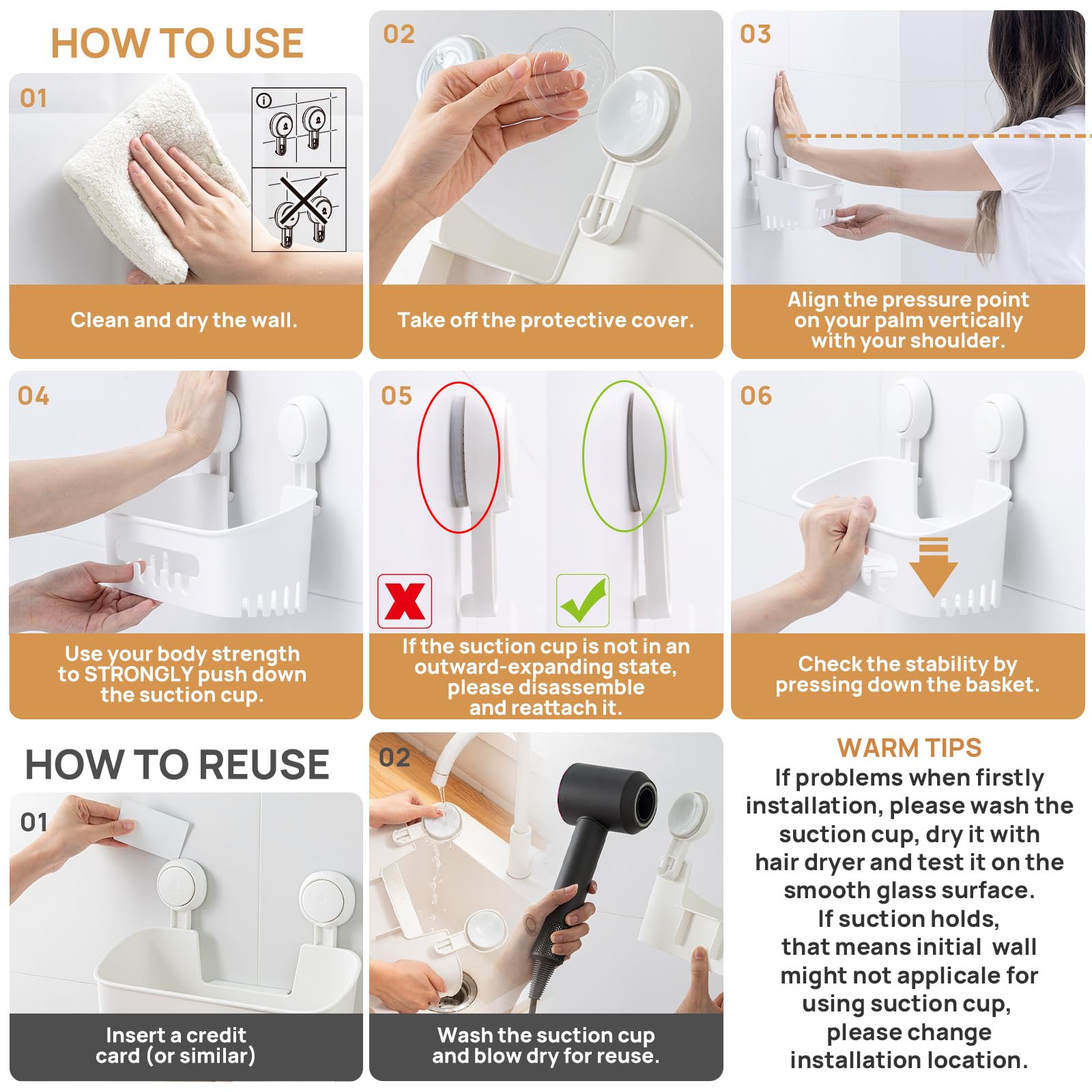 LEVERLOC caddy next to shampoo bottle showing size and capacity clarity