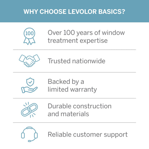 LEVOLOR lifestyle living room shot showing cohesive décor and improved privacy