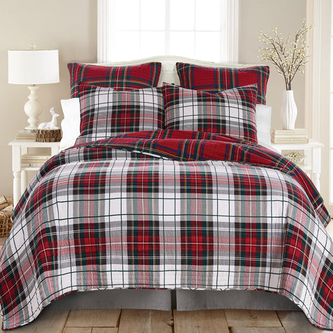 Levtex Home Spencer Plaid bound border detail showing tailored finish and durability