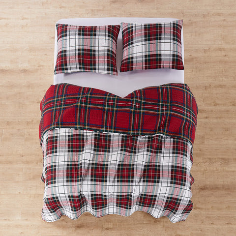 Levtex Home Spencer Plaid fabric closeup showing soft cotton texture and comfort