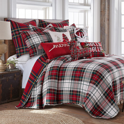 Levtex Home Spencer Plaid reverse pattern highlighting alternate red and blue look