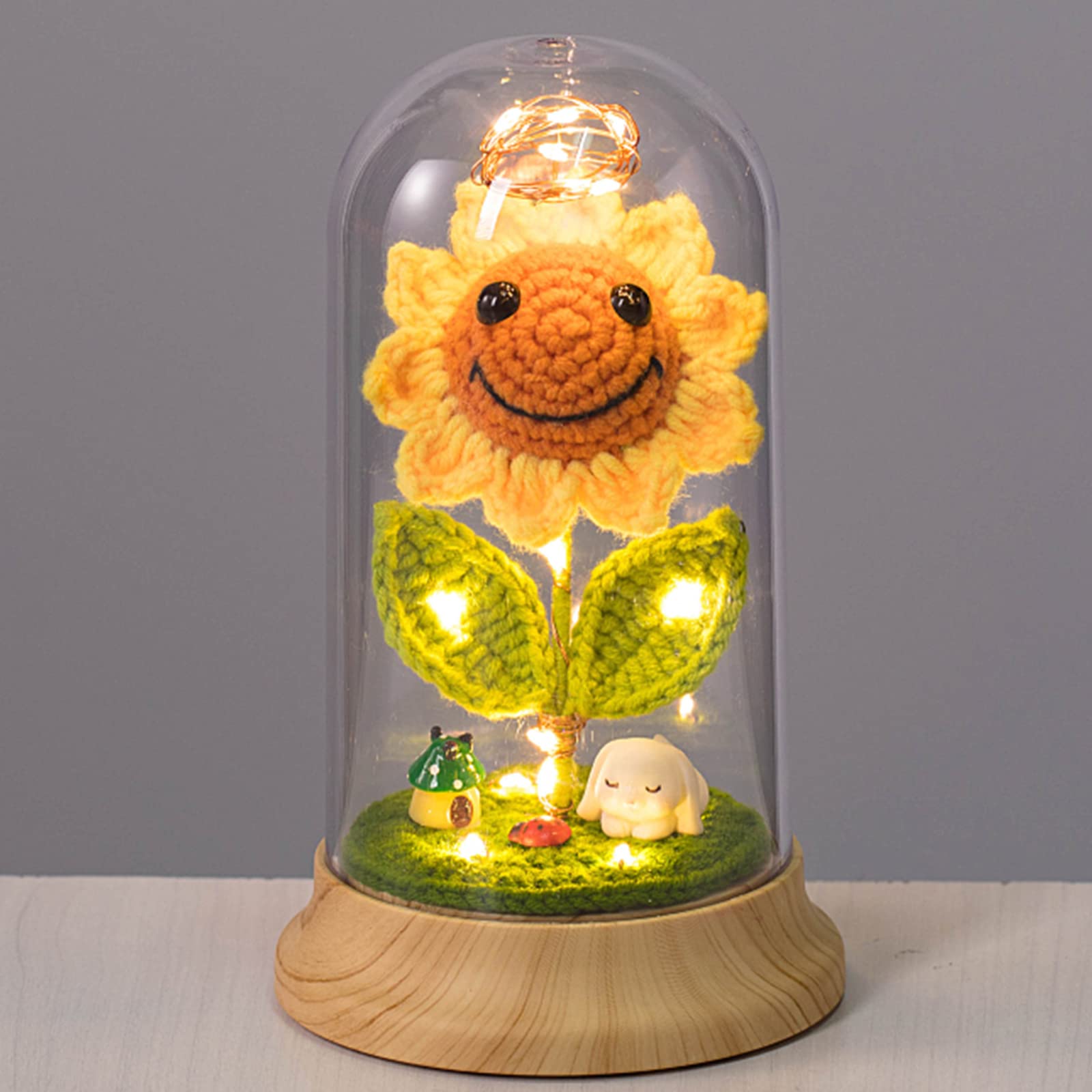 Levvohd front view dome showing full sunflower scene and warm glow