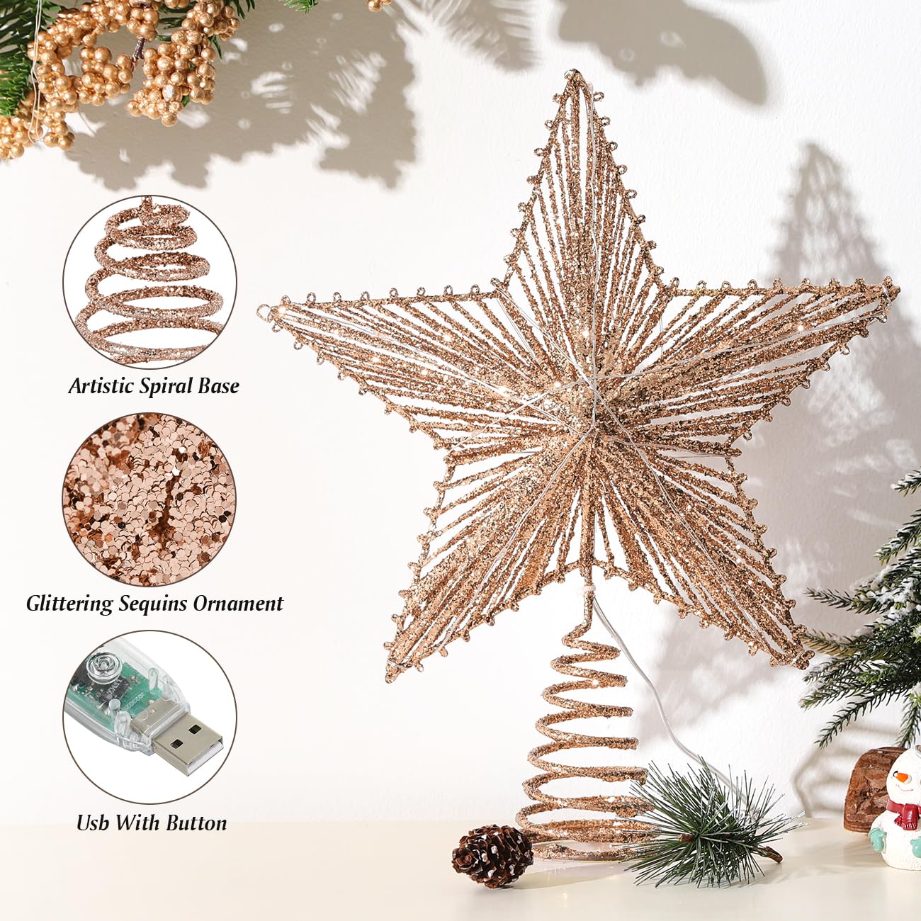 Lewondr star lit at night in living room creating cozy, decorative mood