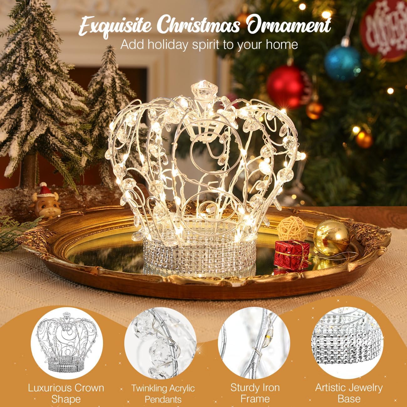 Lewondr crystal pendant close-up highlighting sparkling detail and brilliance
